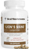 Lions Mane Mushroom Cognition Capsules (120 Capsules) Lions Mane Mushroom Powder Extract Capsules | Brain Supplement, Brain Vitamins, Focus Supplement