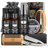 "Ultimate Beard Grooming Kit for Men - Complete Set with Shampoo, Oil, Balm, Brush, Comb, Scissors & Storage Bag - The Perfect Gift for Him, Dad, Father or Boyfriend by Isner Mile"