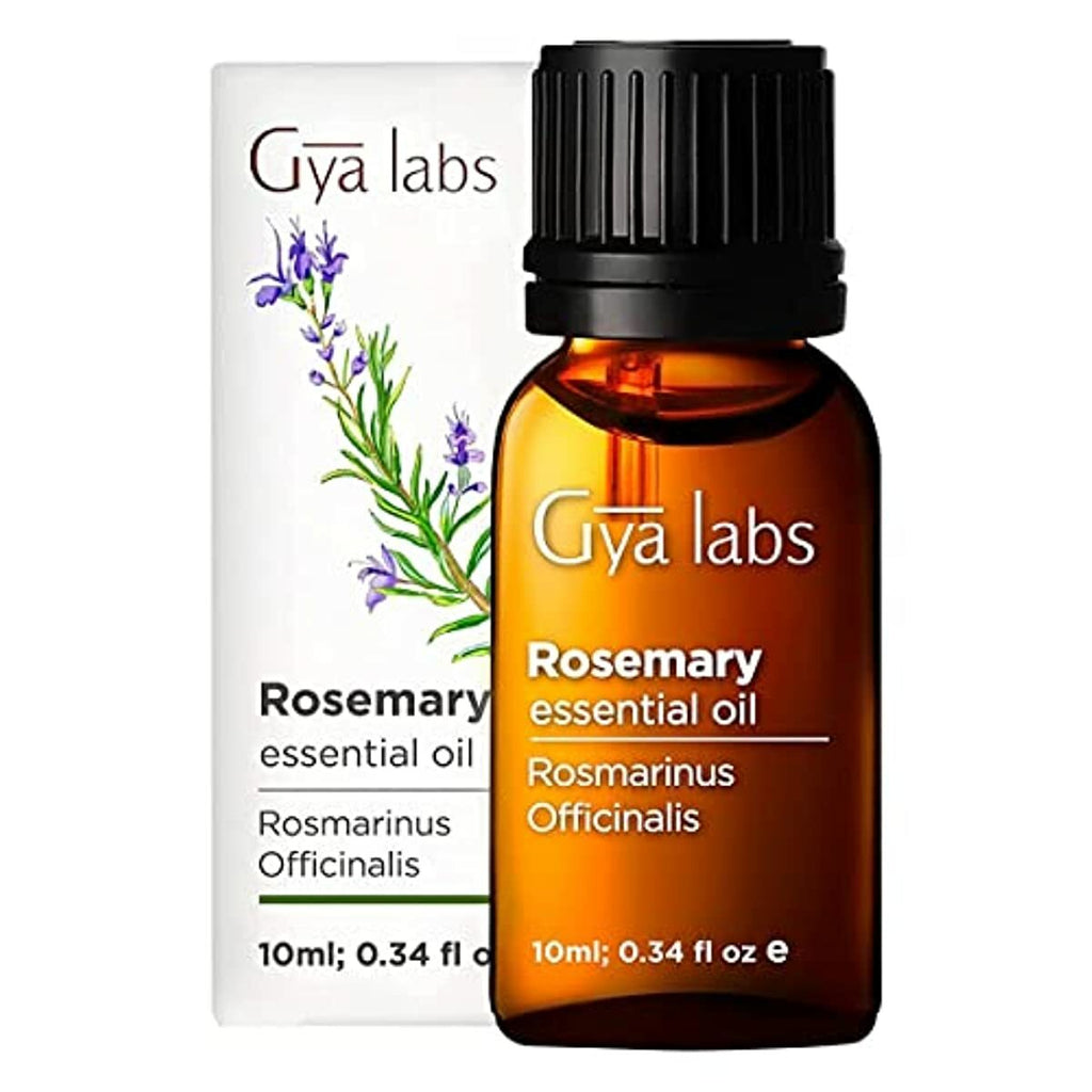 Gya Labs Pure Rosemary Oil for Hair Growth & Dry Scalp (0.34 fl oz) - 100% Therapeutic Grade Undiluted Organic Rosemary Essential Oils for Hair Growth, Hair Loss, Skin & Diffuser