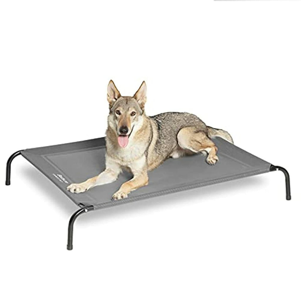 Bedsure Cooling Elevated Dog Bed, Outdoor Raised Dog Cots Beds with No-Slip Feet, Stable Frame & Durable Supportive Teslin Recyclable Mesh, Breathable, Indoor and Outdoor Pet Beds, Fits up to 40-150 lbs, S-XL Sizes