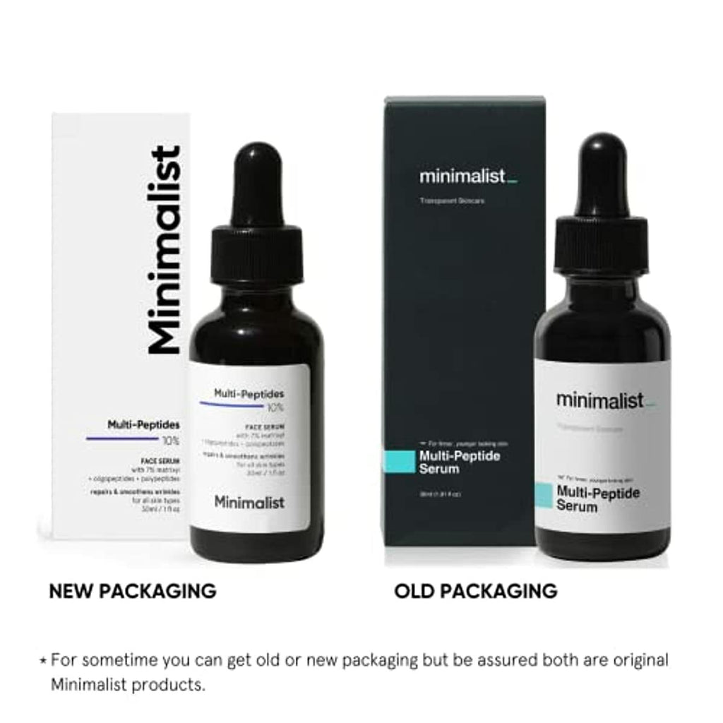 Minimalist Multi Peptide Night Face Serum for Ageless Younger Skin, 30 ml | Collagen Boosting, Hydrating & Overnight Repair Serum for Women & Men with 7% Matrixyl 3000 & 3% Bio-Placenta