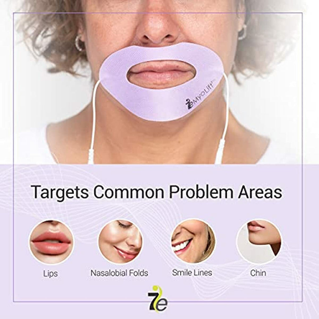 7E Wellness Conductive Lip Mask for Myolift - Portable Skin Care Tools for Microcurrent Facial - Instant Face Lift, Anti Aging, and Skin Tightening - Up to 10 Uses
