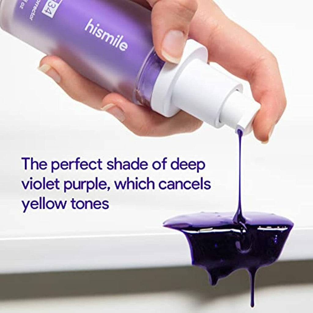 Hismile v34 Colour Corrector 1 oz - Purple Teeth Whitening, Tooth Stain Removal