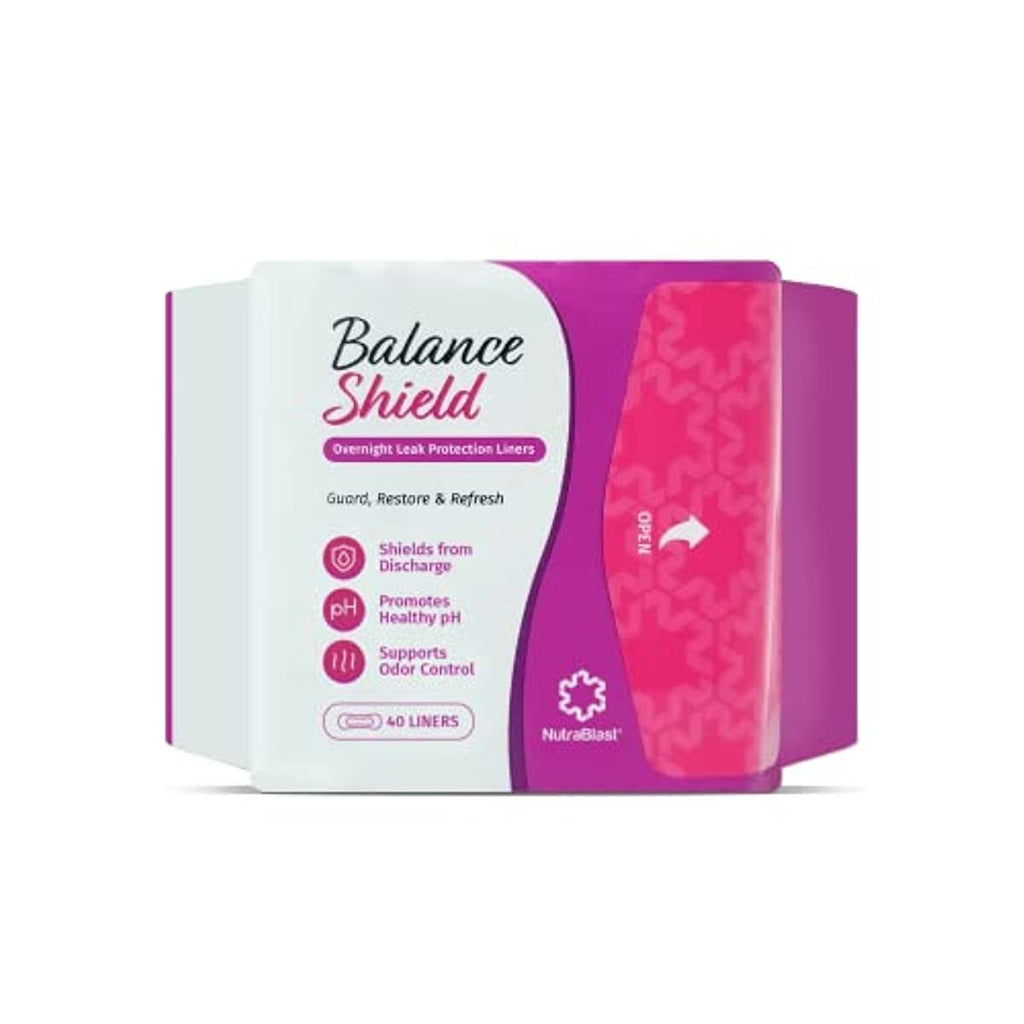 NutraBlast Balance Shield Panty Liners - Discharge & Odor-Proof Layers (180mm, 20-Pack)