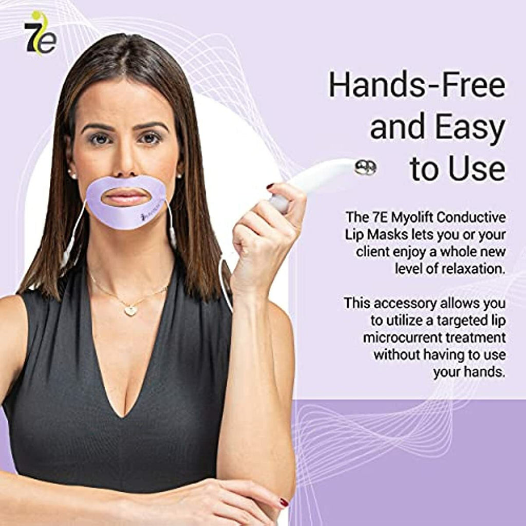 7E Wellness Conductive Lip Mask for Myolift - Portable Skin Care Tools for Microcurrent Facial - Instant Face Lift, Anti Aging, and Skin Tightening - Up to 10 Uses