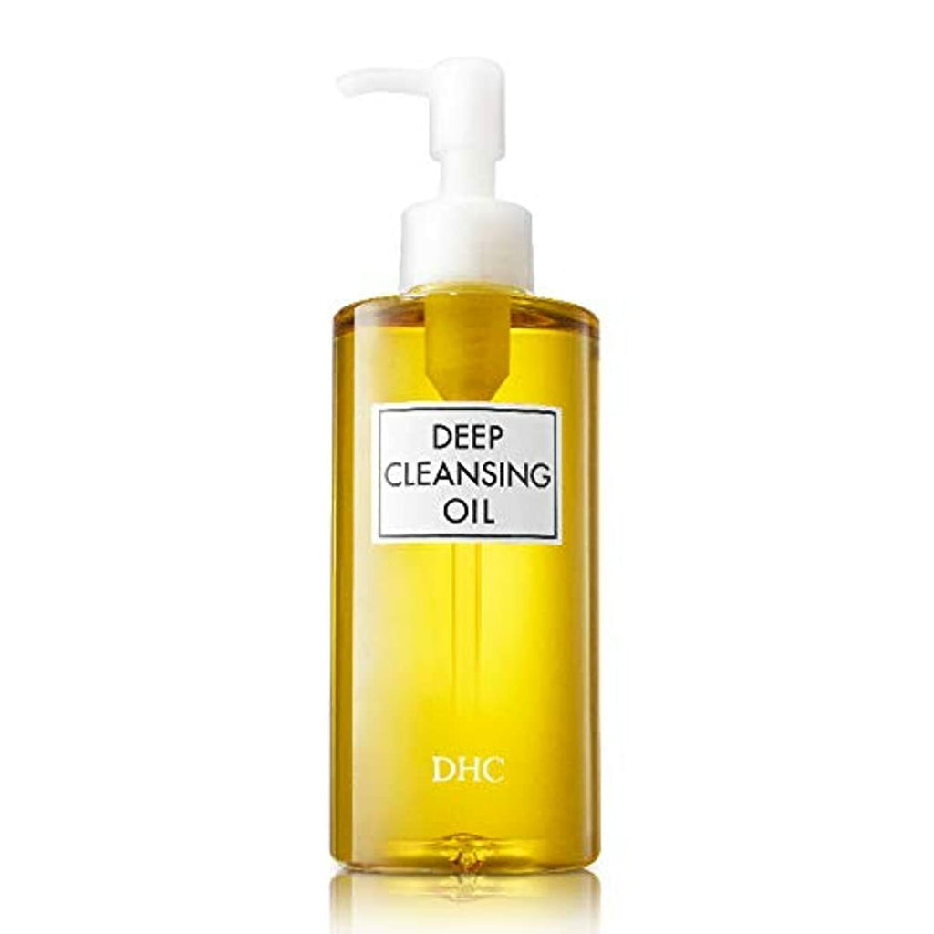 DHC Deep Cleansing Oil - Facial Cleansing Oil-Makeup Remover-Cleanses without Clogging Pores-Residue-Free-Fragrance and Colorant Free- All Skin Types, 6.7 fl. oz.