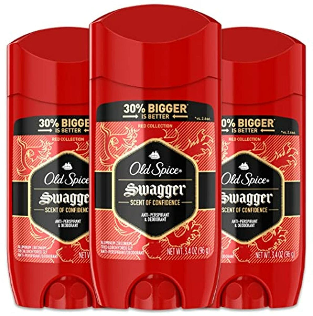 Old Spice Antiperspirant and Deodorant for Men, Invisible Solid, Swagger Scent, 3.4 Oz, Pack of 3
