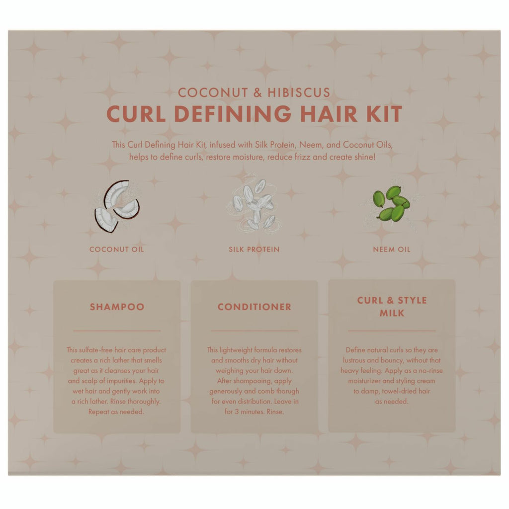 Shea Moisture 3-Piece Coconut &amp; Hibiscus Curl Defining Hair Kit