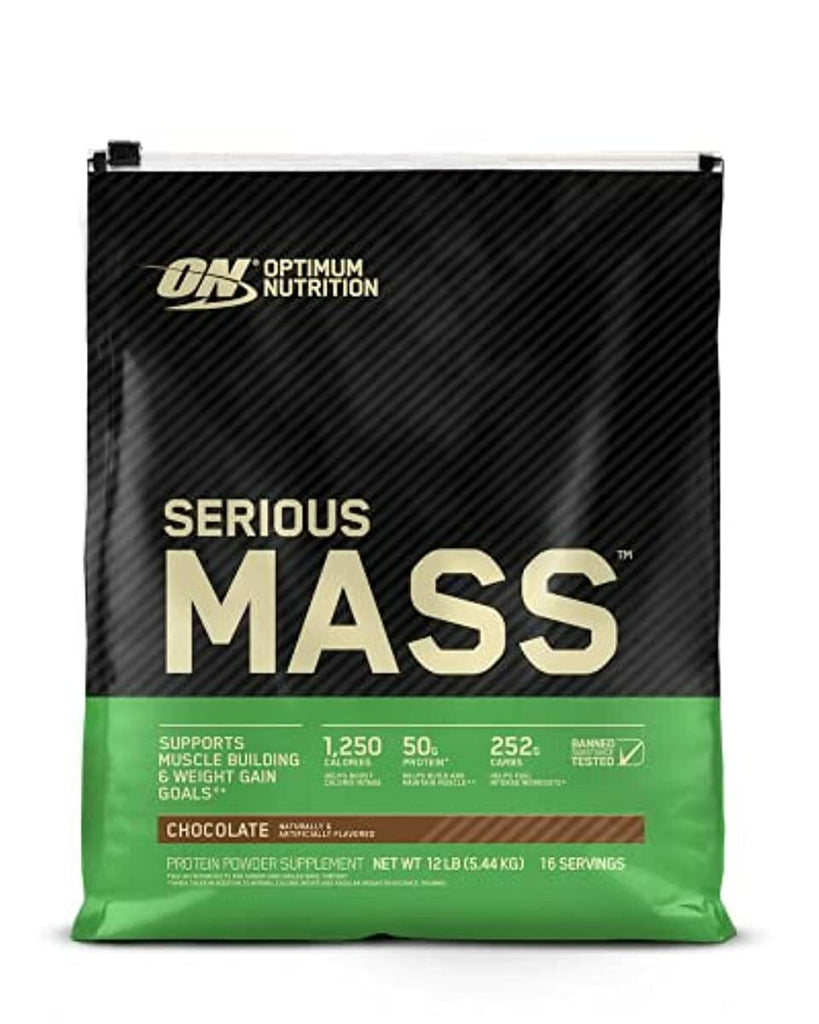 Optimum Nutrition Serious Mass Weight Gainer Protein Powder Vitamin C Zinc and Vitamin D for Immune Support Vanilla 12 Pound (Packaging May Vary-Different Flavors))