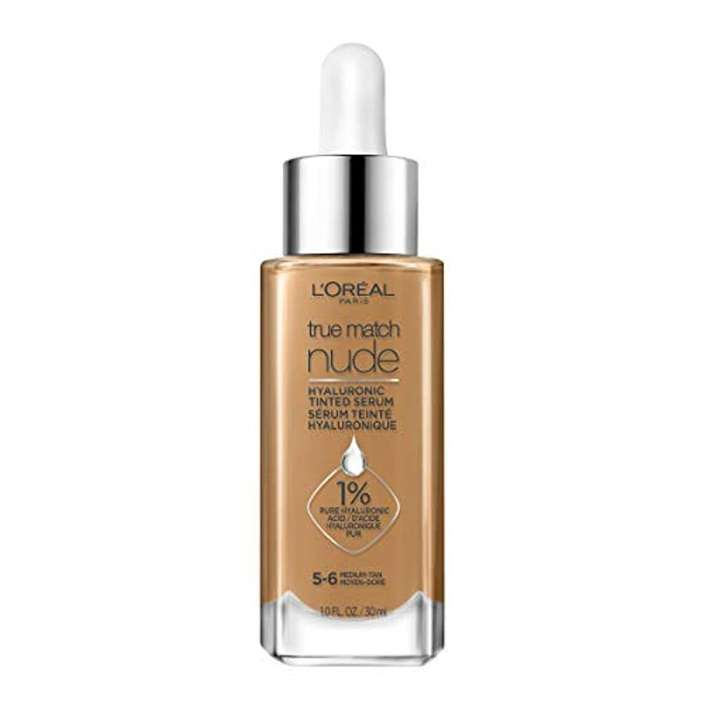 L'Oreal Paris True Match Nude Hyaluronic Tinted Serum Foundation with 1% Hyaluronic acid, Light 2-3, 1 fl. oz.
