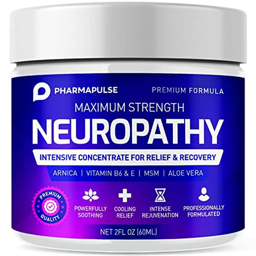 Neuropathy Nerve & Pain Relief Cream – Maximum Strength Pain Cream for Feet, Hands, Legs, Toes Includes Arnica, Vitamin B6, Aloe Vera, MSM - Scientifically Developed for Effective Relief 2oz