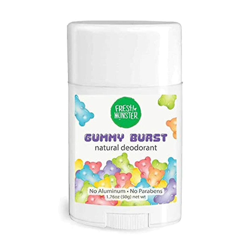 Fresh Monster Natural Deodorant for Kids and Teens I Aluminum-Free, Paraben-Free and Hypoallergenic I Dermatologist Tested I 24-Hour Protection I Gummy Burst Scent I 1.76 oz I 1 Count