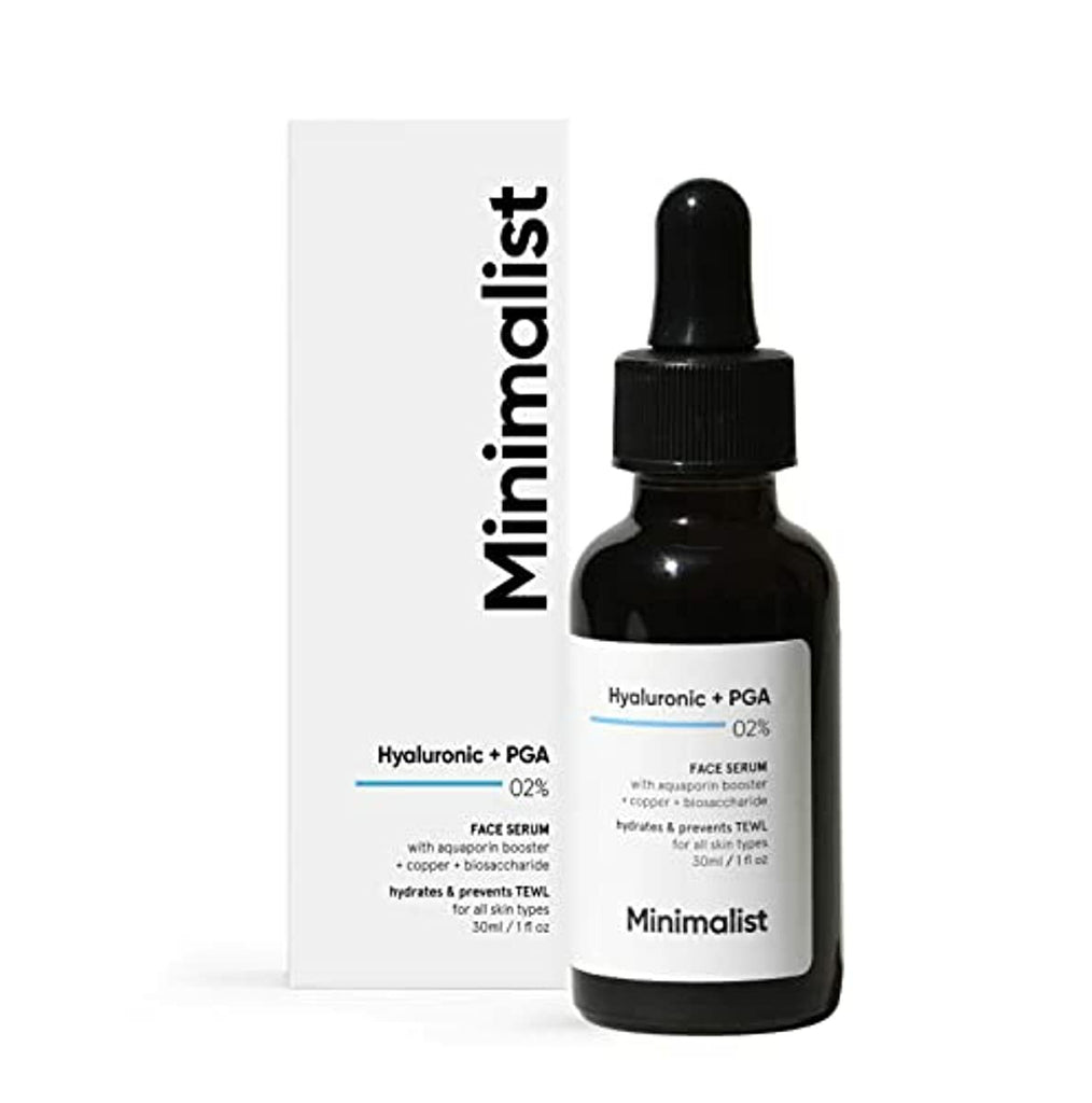 Minimalist 2% Hyaluronic Acid + PGA Serum for Intense Hydration, Glowing Skin & Fines Lines | Daily Hydrating Face Serum For Women & Men with Dry, Normal & Oily Skin(30 ml)