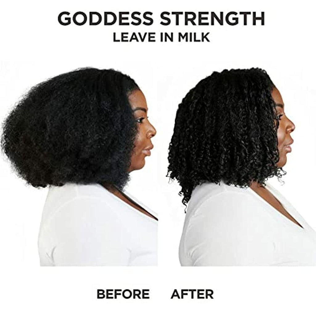 Carol’s Daughter Goddess Strength Leave In Conditioner Spray with Castor Oil for Curly, Wavy, Natural Hair, Moisturizing Heat Protectant, Detangler and Styling Product For Dry, Damaged Hair, 8.5 fl oz