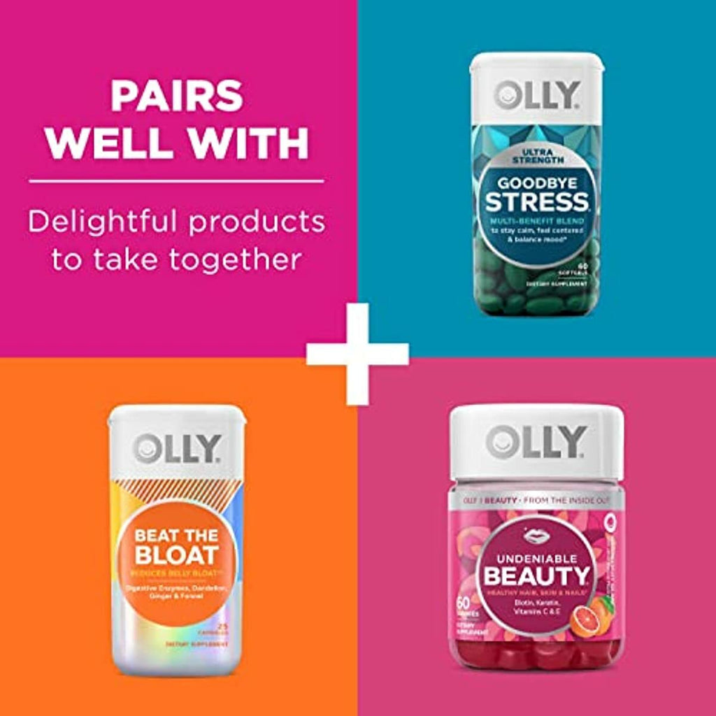 OLLY Happy Hoo-Ha Capsules, Probiotic for Women, Vaginal Health and pH Balance, 10 Billion CFU, Gluten Free - 25 Count
