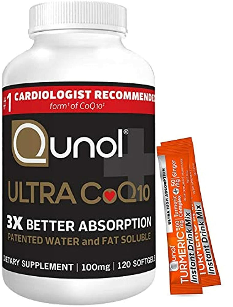 CoQ10 100mg Softgels - Qunol Ultra 3x Better Absorption Coenzyme Q10 Supplements - Antioxidant Supplement for Vascular and Heart Health & Energy Production - 4 Month Supply - 120 Count