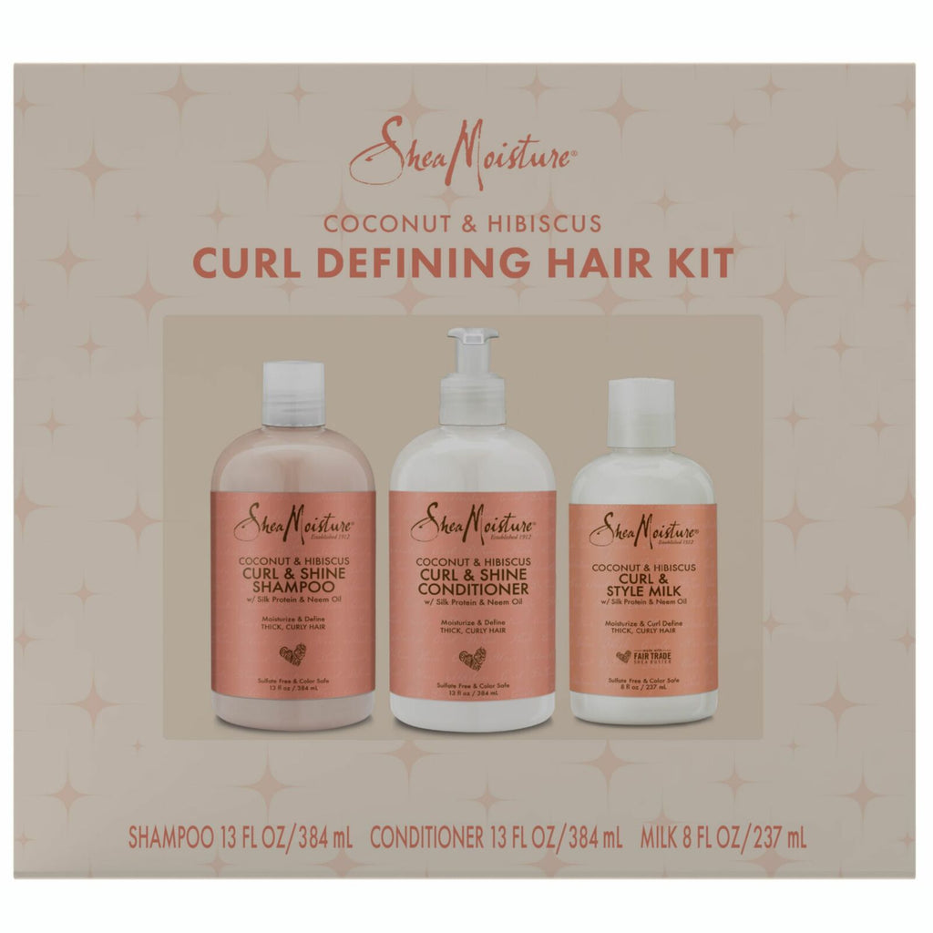 Shea Moisture 3-Piece Coconut &amp; Hibiscus Curl Defining Hair Kit