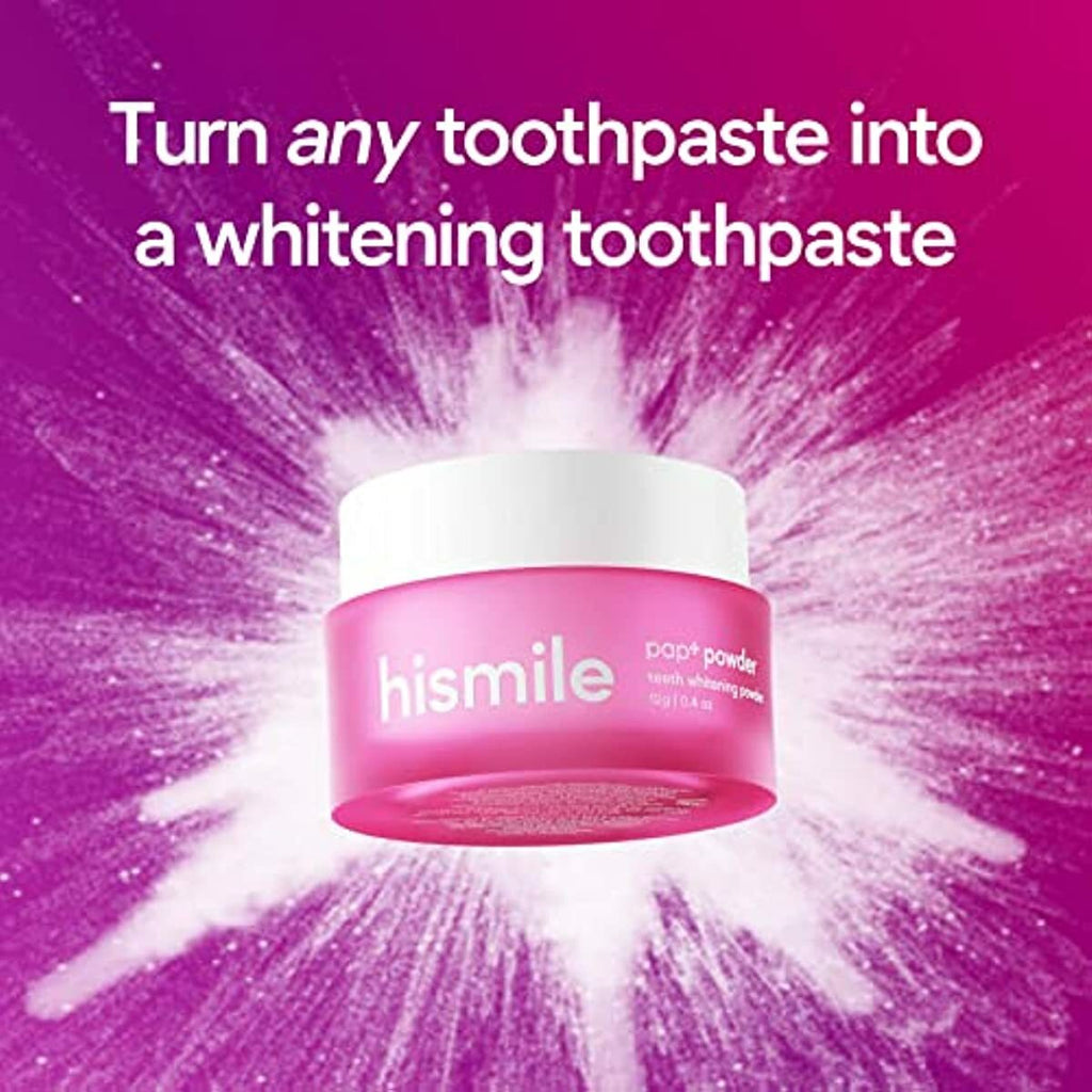 Hismile Pap+ Teeth Whitening Powder, Enamel Safe Whitening, Active Whitening Ingredients, Active Teeth Whitening, Tooth Powder for Sensitive Teeth, Advanced Stain Removal