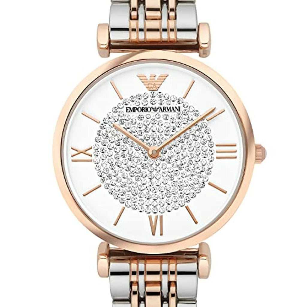 Emporio Armani Women's Stainless Steel Two-Hand Dress Watch-Best Gift