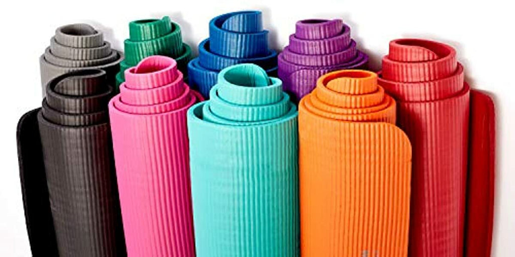 Gaiam Essentials Thick Yoga Mat Fitness & Exercise Mat with Easy-Cinch Yoga Mat Carrier Strap, 72"L x 24"W x 2/5 Inch Thick-Multiple Colors