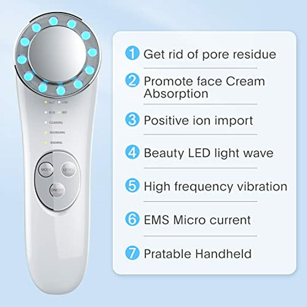 Facial Massager, Skin Care Tools 7 in 1 High Frequency Facial Machine, Skin Care Galvanic Facial Machine