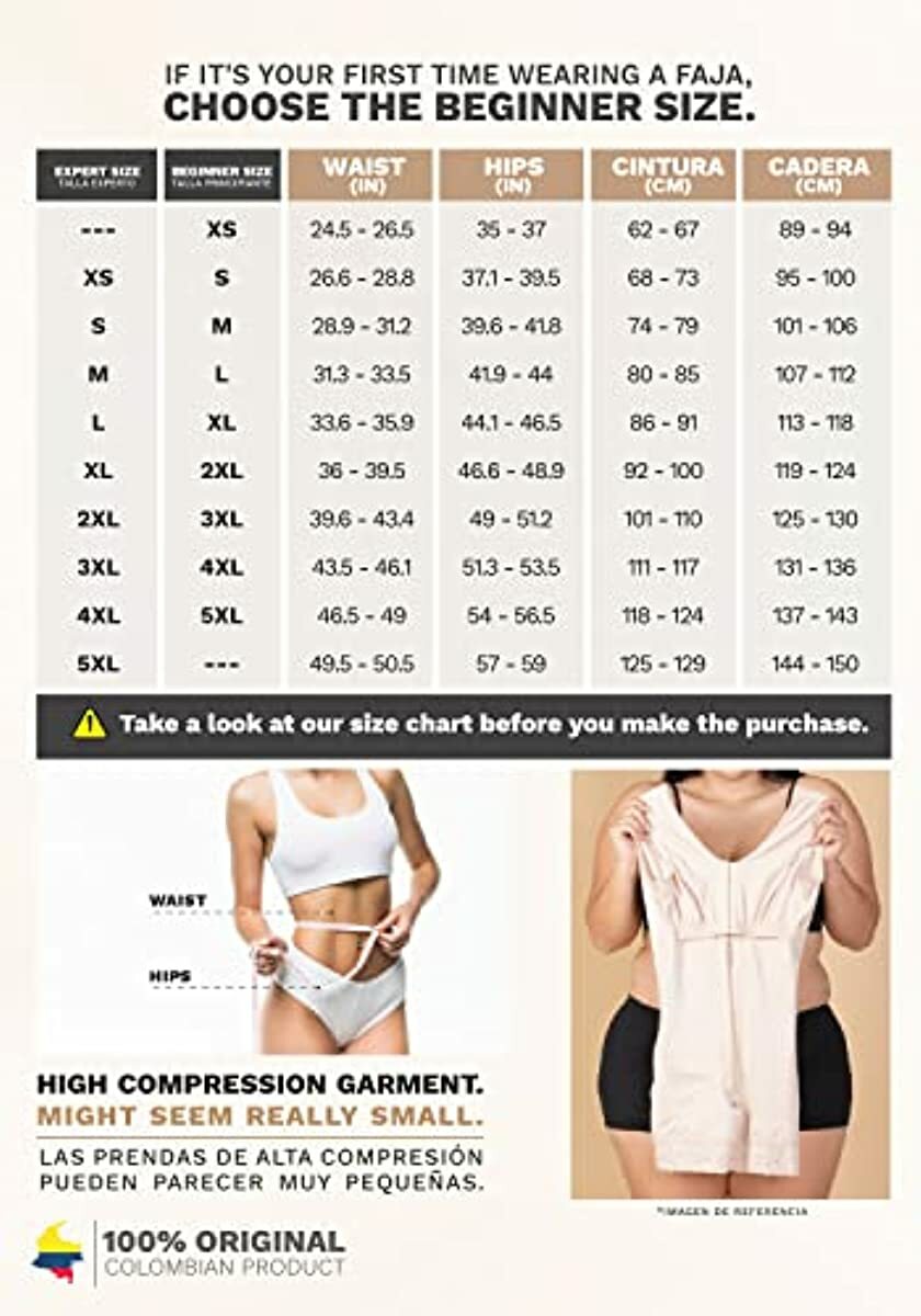 0060 Fajas Colombianas Reductoras y Moldeadoras Postparto Body Shaper For  Women Post Surgery Compression Garment