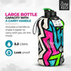 THE GYM KEG Sports Water Bottle (2.2 L) Insulated | Half Gallon | Carry Handle | Big Water Jug For Sport | Large Reusable Water Bottles | Ecofriendly, Tritan BPA Free Plastic, Leakproof (NY Rebel)