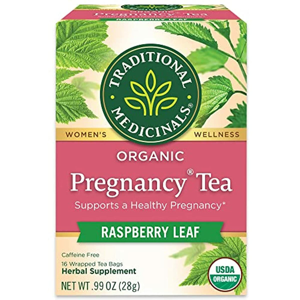 Traditional Medicinals Organic Pregnancy Tea Raspberry Leaf Herbal Tea, Supports Healthy Pregnancy, (Pack of 3) - 48 Tea Bags Total