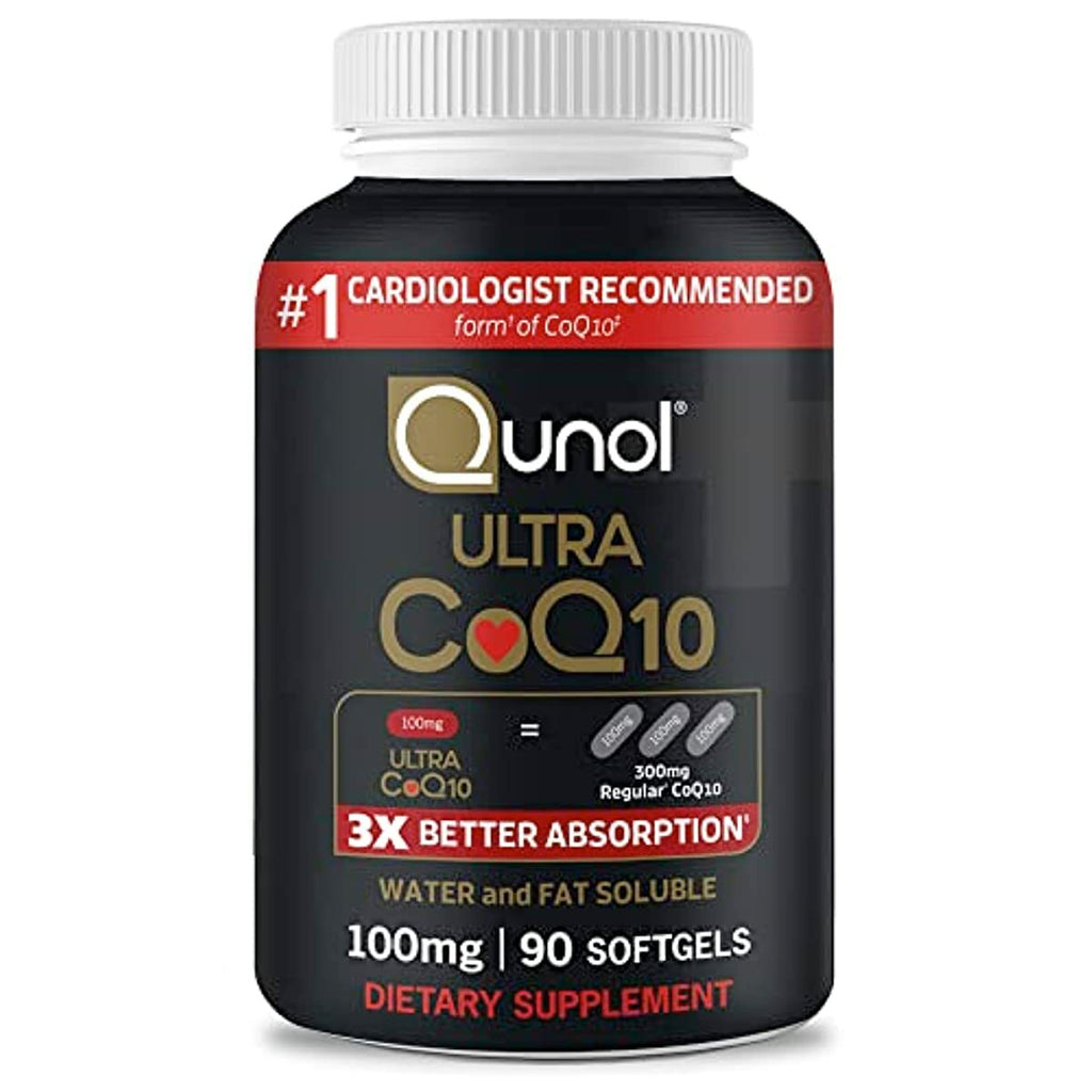 CoQ10 100mg Softgels - Qunol Ultra 3x Better Absorption Coenzyme Q10 Supplements - Antioxidant Supplement for Vascular and Heart Health & Energy Production - 4 Month Supply - 120 Count