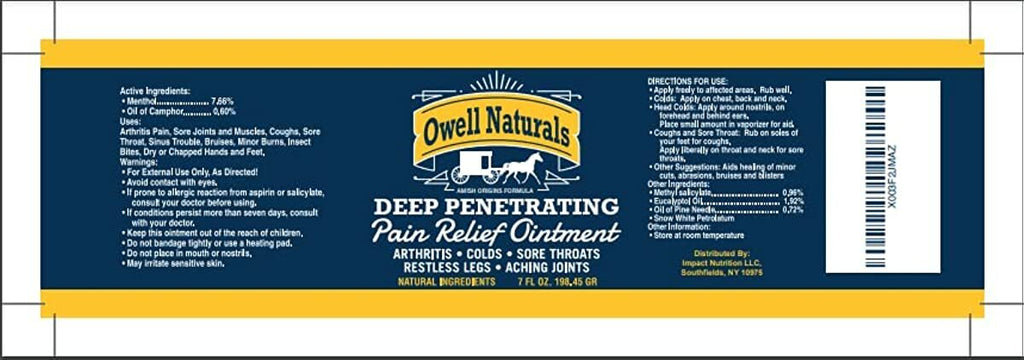 Pain Relief Cream Amish Origins Maximum Strength Deep Penetrating Relieving Ointment For Aches, Neuropathy, Arthritis, Joint, Muscle, Back, Knee, Feet, Hand, Ankle, Restless Legs, Shoulder