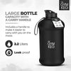 THE GYM KEG Gym Water Bottle 74oz | Half Gallon | Carry Handle | Big Water Jug for Sport | Large Reusable Drinking Water Bottles | Eco-friendly Jugs, Tritan BPA Free Plastic, Leakproof (Stealth Black)