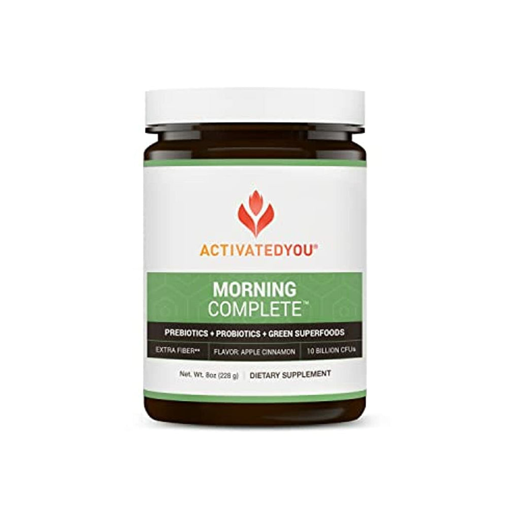 ACTIVATEDYOU Morning Complete Daily Wellness Drink with 10 Billion CFUs, Prebiotics, Probiotics and Green Superfoods, 30 Servings, Apple Cinnamon Flavor
