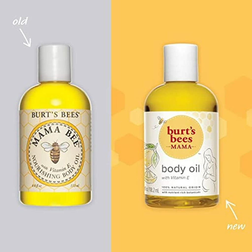Body Oil, Burt's Bees Mama Hydrating & Smoothing Skin Care with Vitamin E, 100% Natural, 4 Ounce