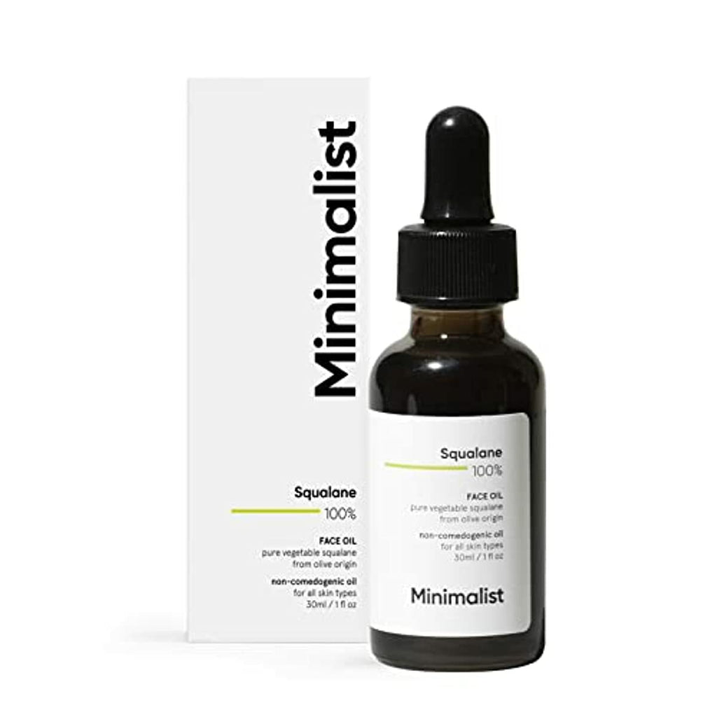 Minimalist Squalane 100% (Plant Derived) Super-Lightweight Face Oil | Improves Skin Hydration, Provides light Moisturization & Reduces Fine Lines | 30 ml