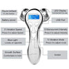 4D Microcurrent Face Massager Roller,Electric Rechargeable Face Lift Roller Arms Legs Massager for Anti Aging Wrinkles Facial Massage