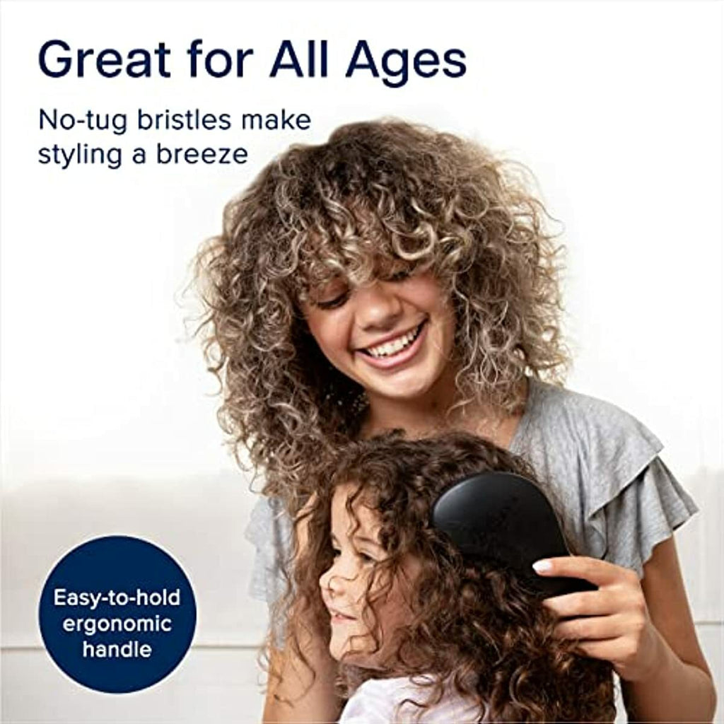 Crave Naturals Glide Thru Detangling Hair Brush for Adults & Kids Hair - Detangler Brush for Natural, Curly, Straight, Wet or Dry Hair - Hairbrush for Men & Women - 1 Pack - Black