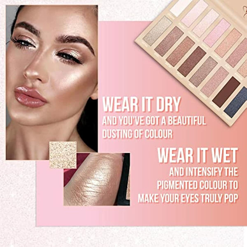 Best Pro Eyeshadow Palette Makeup - Matte Shimmer 16 Colors - Highly Pigmented - Professional Nudes Warm Natural Bronze Neutral Smoky Cosmetic Eye Shadows