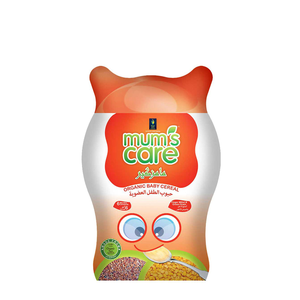 Mum's Care - Organic Baby Cereal 300g Mum's Care Apple & Wheat /Rice & Green Gram/Millet & Green gram Flavour