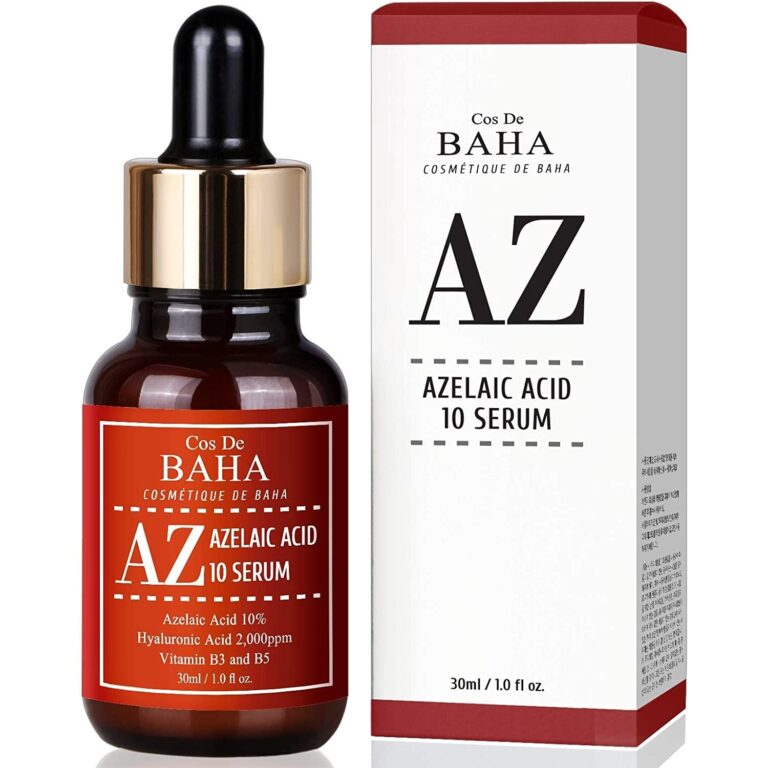 Azelaic Acid 10% Facial Serum with Niacinamide - Fast Rosacea Skin Care Product + Reduce Cystic Acne Scar + Redness Relief Face + Pimple Pigmentation Blackhead, 1 Fl Oz (30Ml) Cos De BAHA