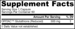 Jarrow Formulas Glutathione Reduced 500 Mg - 60 Veggie Caps - Pharmaceutical Grade Glutathione - Intracellular Antioxidant - Bolsters Regeneration of Vitamin C & E Levels in Body - 60 Servings