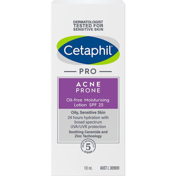 Cetaphil Pro Acne Prone Oil Free Facial Moisturising Lotion SPF 25 118Ml - Free & Fast Delivery