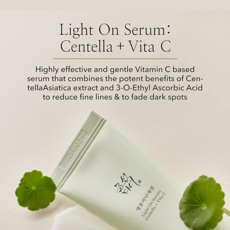 Beauty of Joseon Light on Serum Vitamin C Centella Dark Spot Fine Lines Pigmentation Correcting Serum, Hydrating Moisturizer, Korean Skin Care for Men and Women, 30Ml, 1 Fl.Oz