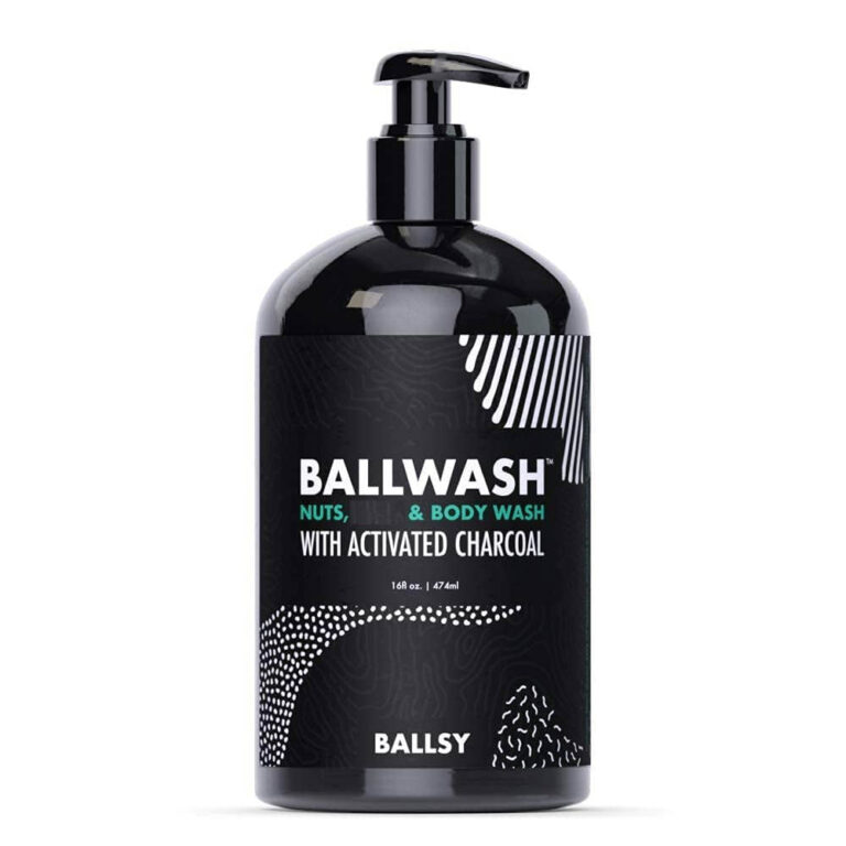 Ballsy Ballwash Charcoal Body Wash for Men - Moisturizing Men’S Bodywash with Coconut Oil – Natural Soap for Men & Great for Your Most Intimate Areas, 16 Oz with Pump