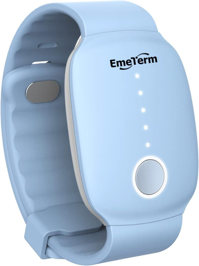 Emeterm Fashion FDA Cleared Relieve Nausea Electrode Stimulator Morning Sickness Motion Travel Sickness Vomit Relief Rechargeable No Gel Drug Free Wrist Bands without Side Effects