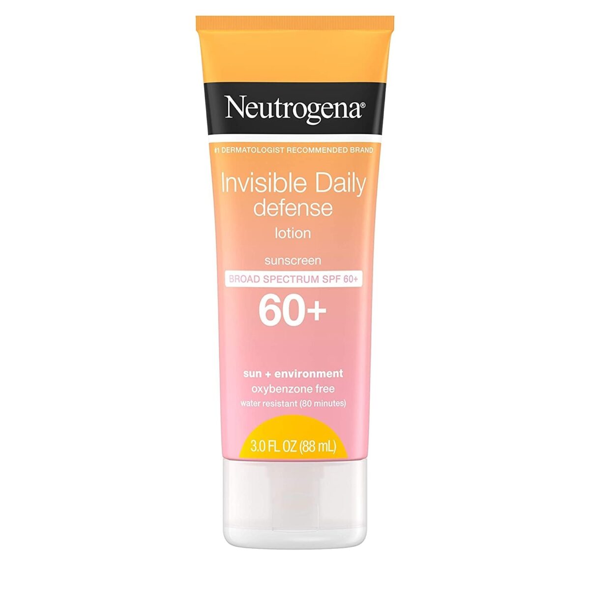 "Neutrogena Daily Defense SPF 60+ Sunscreen Lotion - Fragrance-Free, Oxybenzone-Free, Water-Resistant - 3.0 Fl. Oz"