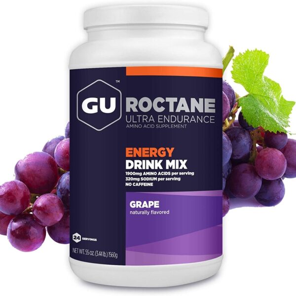 GU Energy Roctane Ultra Endurance Energy Drink Mix, 3.44-Pound Jar, Grape