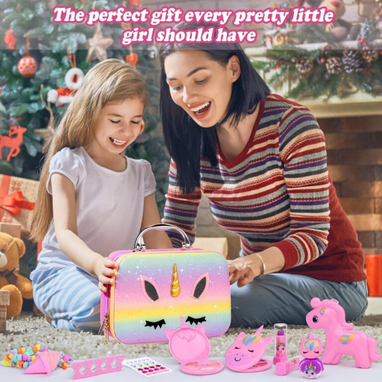 "Princess Glamour Makeup Kit for Girls - Perfect Christmas Birthday Gift! Includes Washable Cosmetics, Stylish Bag, and Beauty Essentials for Ages 4-10"