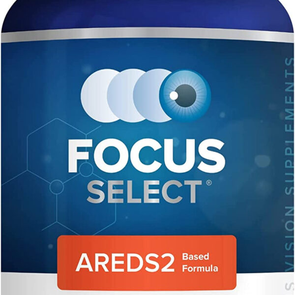 Focus Select® AREDS2 Based Eye Vitamin-Mineral Supplement - AREDS2 Based Supplement for Eyes (60 Ct. 30 Day Supply) - AREDS2 Based Low Zinc Formula - Eye Vision Supplement and Vitamin