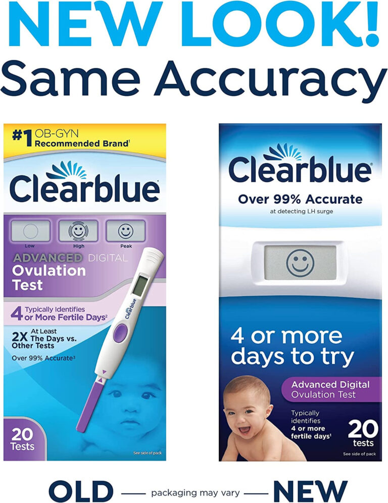 Clearblue Advanced Digital Ovulation Test, Predictor Kit, Featuring Advanced Ovulation Tests with Digital Results, 20 Ovulation Tests