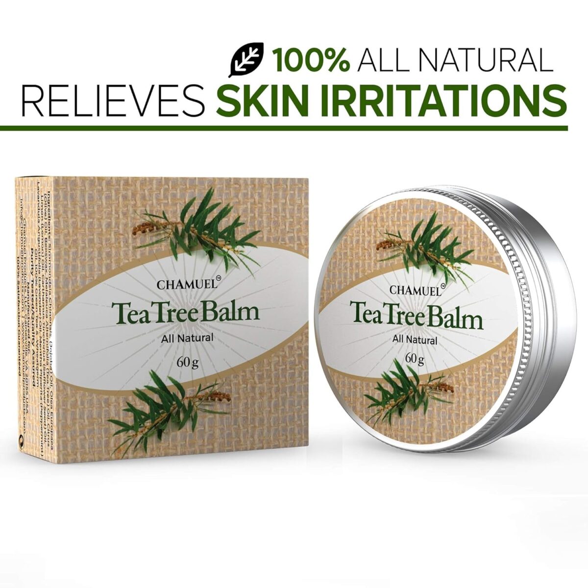 "Ultimate Tea Tree Oil Balm - Soothe and Heal Irritations Naturally! Perfect for Eczema, Psoriasis, Rashes, Insect Bites, Acne, and More!"